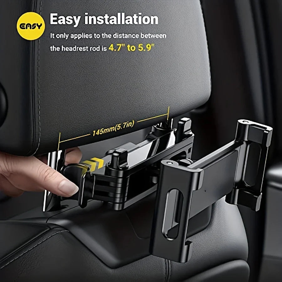 Car Tablet Holder - Headrest Mount Stand for iPad Air, Mini & 4.7-12.9" Devices
