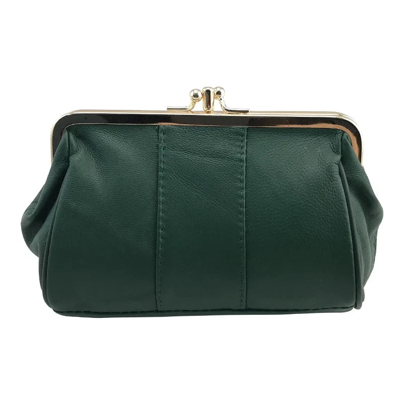 BELLO TUTTI Leather Mini Coin Purse - Women’s Small Wallet with Metal Clasp, Key Holder & Card ID Pocket