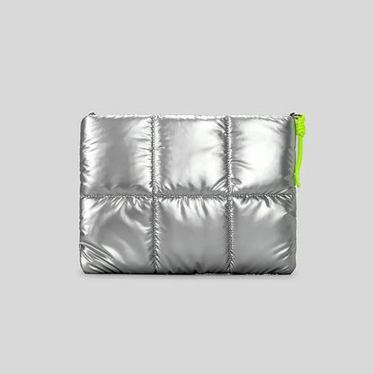 Trendy Puffy Cotton Laptop Bag 14 Inch — Waterproof, Shockproof Sleeve with Shoulder Strap for MacBook, Lenovo, Huawei