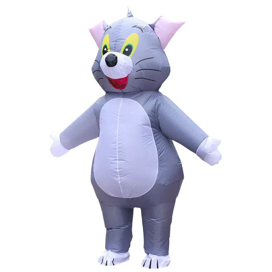 Cat and Mouse Inflatable Costume - Funny Adult Full Body Cosplay Party Outfit