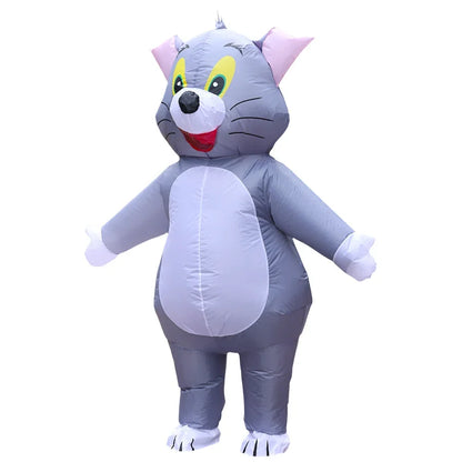 Cat and Mouse Inflatable Costume - Funny Adult Full Body Cosplay Party Outfit