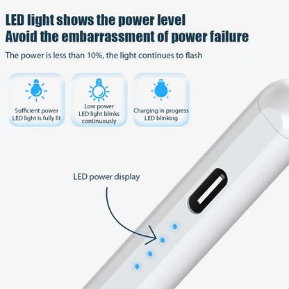 2024 iPad Stylus Pencil with Palm Rejection for iPad Air, Pro M2/M4, Mini & 9th/10th Gen Models