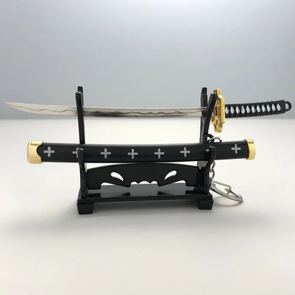8 Styles Roronoa Zoro Samurai Sword Keychain – Katana Scabbard Keyring for Men & Women, Cosplay Toy Jewelry Gift