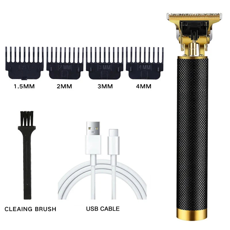 Vintage T9 Professional Electric Hair Clipper & Beard Trimmer – USB Rechargeable Portable Grooming Shaver for Men’s Hair Care & Styling Tool