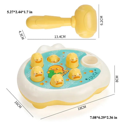 Duck/Frog/Pig Baby Toy: Montessori Learning Game Educational Puzzle with Hammer | Gift for 12-24 Months Toddler Boy/Girl
