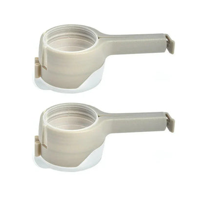 Food Storage Bag Clips with Pour Spouts - Kitchen Chip Sealer Clips, Plastic Cap for Freshness