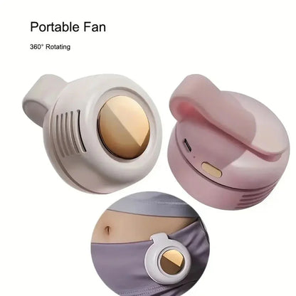 Portable Leafless USB Mini Fan – Silent Bladeless Design with Button Control for Home & Outdoor Travel