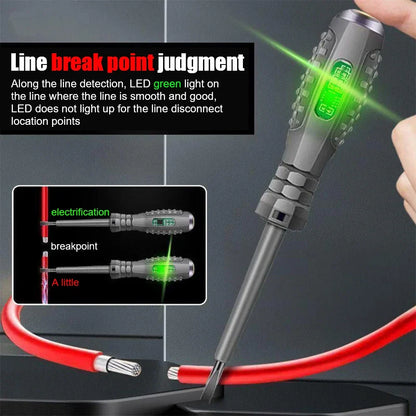 2PCS Electrician Voltage Tester Screwdrivers – 12-220V AC/DC Insulated Word & Cross Tips for Safe Electrical Work