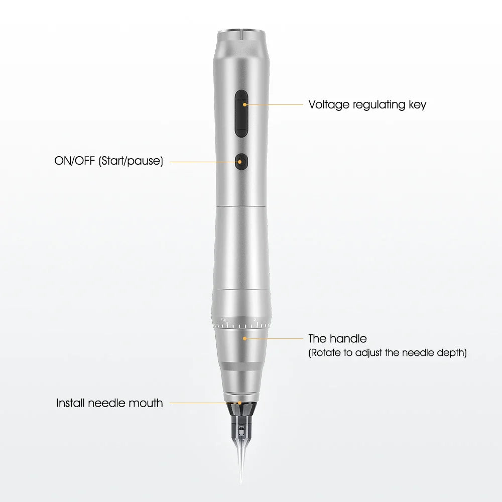 New Wireless Rotary Tattoo Machine – German Motor Pen with 1200mAh Battery, Fast Charge & 3.5mm Stroke