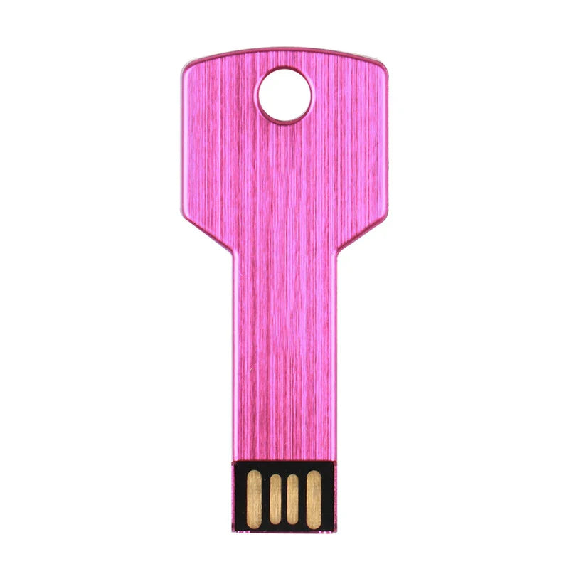 64GB Metal Key-Shaped USB Flash Drive – High-Speed U Disk, Real Capacity Storage (Black/Silver)