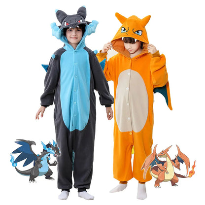 Kids Dragon Cosplay Onesie - Cute Halloween Anime Jumpsuit Costume for Boys & Girls