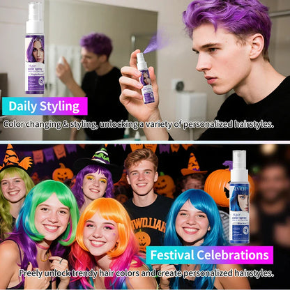 Temporary Hair Color Spray – 30ml DIY Hair Dye for Halloween, Parties & Instant Styling