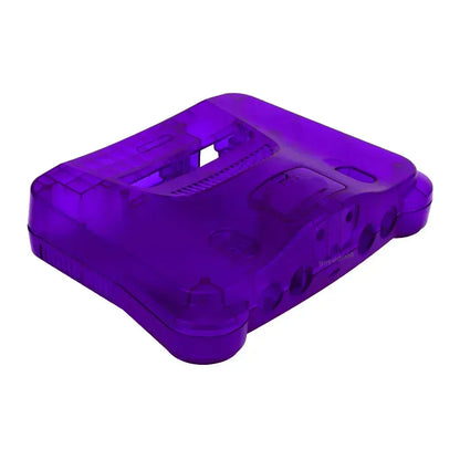 2-Pack Transparent Orange & Purple N64 Replacement Housing Shell – Translucent Case for Nintendo N64 Console