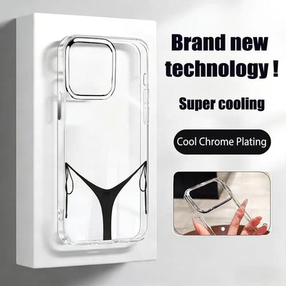 Funny Pattern iPhone Case - Transparent Protective Cover with Chrome Button & Camera Ring