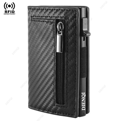 Luxury RFID Blocking Metal Card Holder – Slim Aluminium Wallet for Men, Minimalistic Credit Card & Money Bag