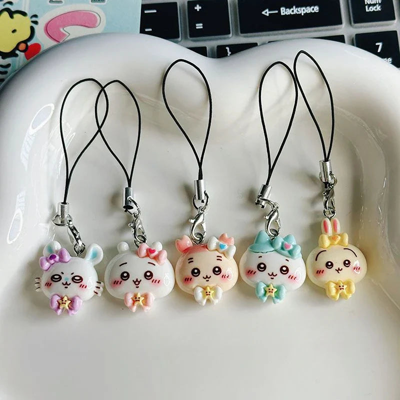 New Kawaii Chiikawa Hachiware USAGI Pendant – Cute Anime Cartoon Keychain & Bag Charm, Gift for Students and Friends