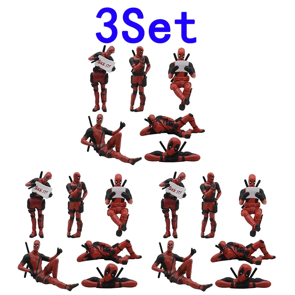 Deadpool & Wolverine Movie Figures – Cute Action Toy Dolls & Plush Decor for Kids’ Birthday Gifts
