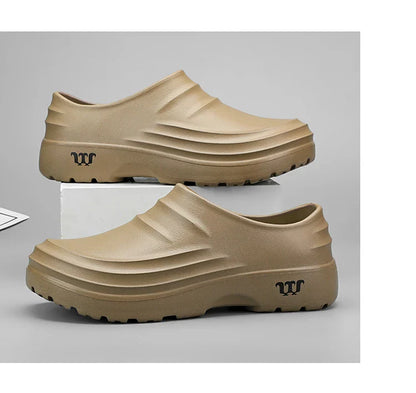 Summer Chef Shoes – Anti-Slip & Oil-Proof Work Slippers, Casual Trendy One-Step Fashion Sports Shoes