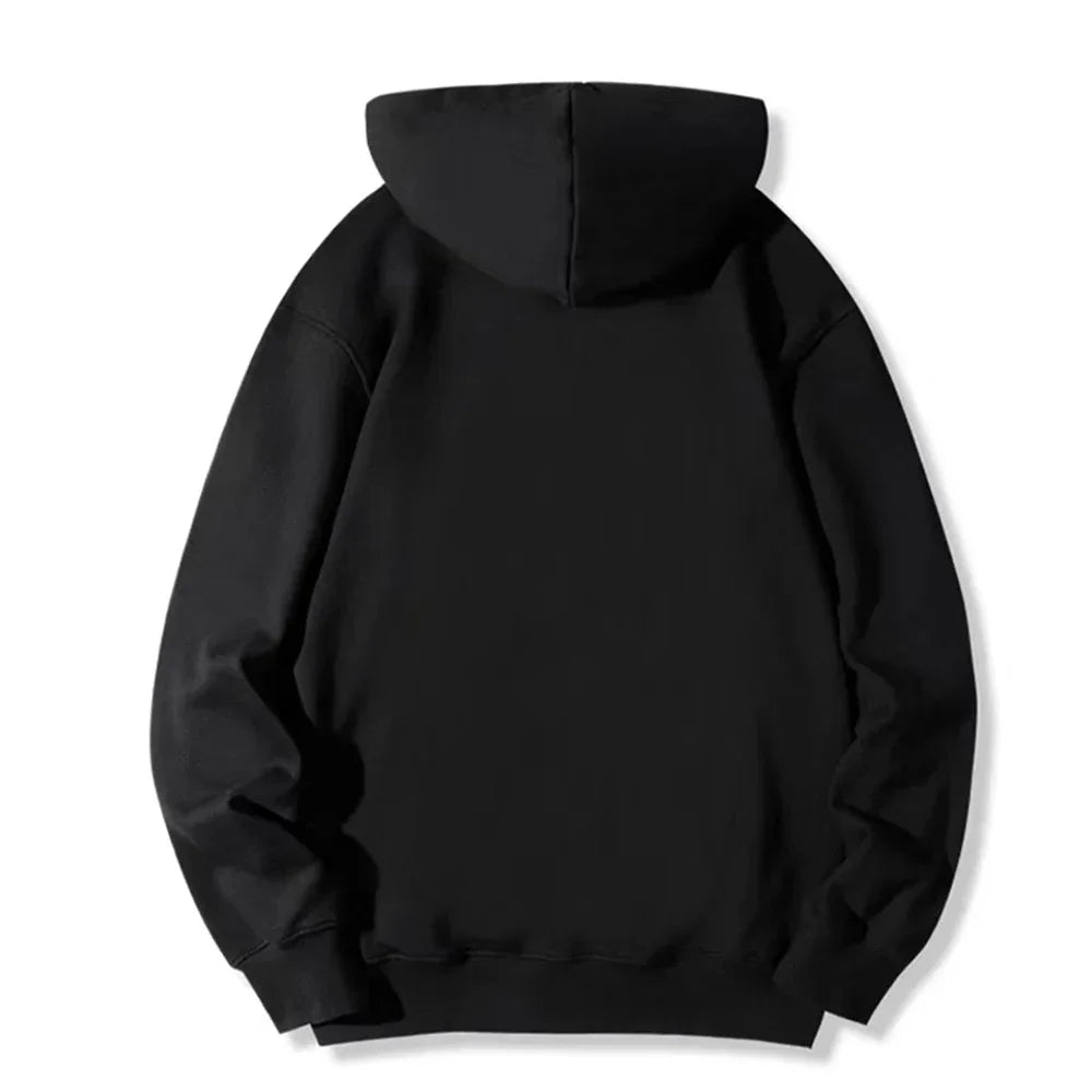 Unisex Oversized Fleece Zipper Hoodie – Y2K Harajuku Style Casual Jacket for Men & Women – Spring, Autumn & Winter Sweatshirt