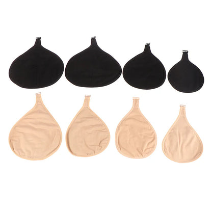 Women Silicone Breast Forms Cover with Cotton Pocket – Mastectomy Prosthesis Protective Triangle Inserts