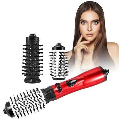 3-in-1 Rotating Hair Dryer & Straightener Brush – Hot Air Comb with Negative Ion Hair Styler