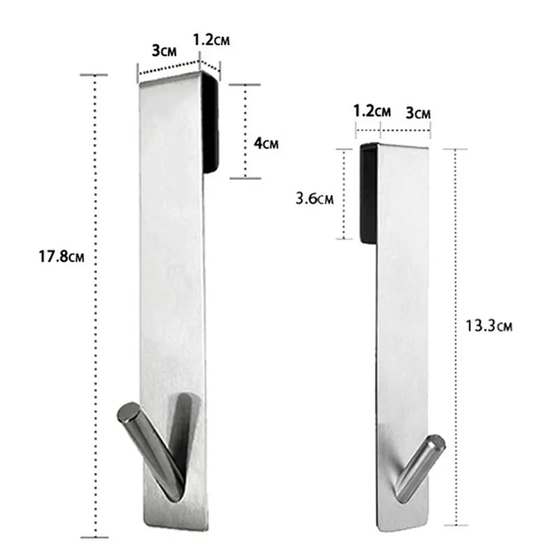 Stainless Steel S-Shape Over Glass Door Shower Towel Rack - Bathroom Bathrobe Hanger Holder Hooks