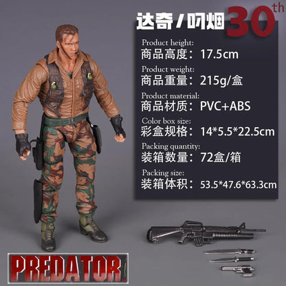 2026 NECA Predator Jungle Extraction Dutch Action Figure – Arnold Schwarzenegger Collectible Statue Model Desktop Decoration Toy Gift