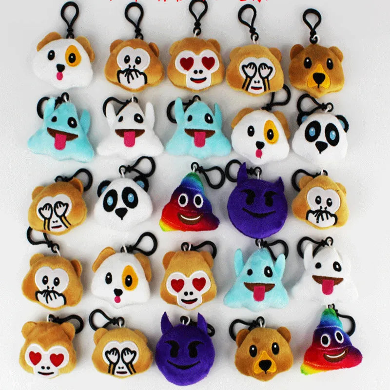 30 Pcs Cute Cartoon Plush Keychain Set – Handbag & Car Key Holder Bag Pendants, Perfect Toys & Gifts for Kids and Women