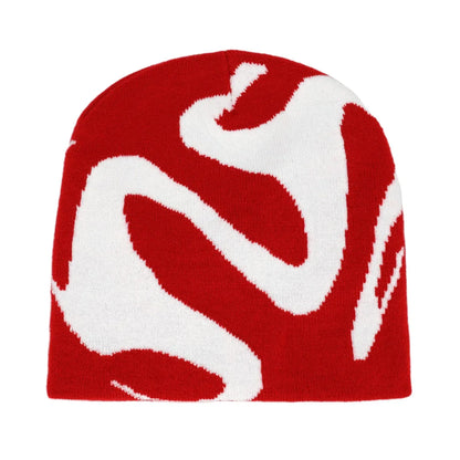 Y2K Letter Knitted Beanie Cap – Unisex Winter Autumn Warm Ski Skullcap, Hip Hop Streetwear Ear Cover Hat for Men & Women