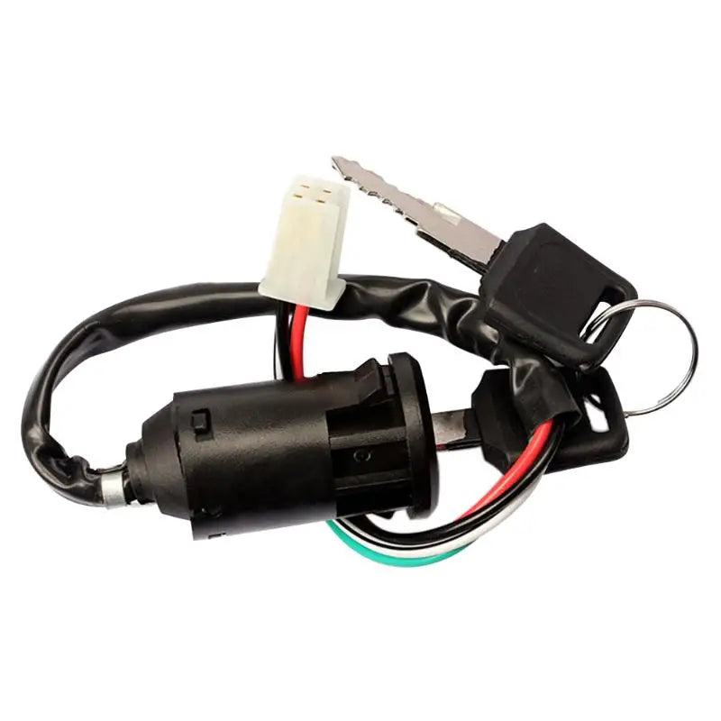 ATV Ignition Switch Key with Wire & Lock — Compatible with 50cc-250cc Quad & Dirt Bikes