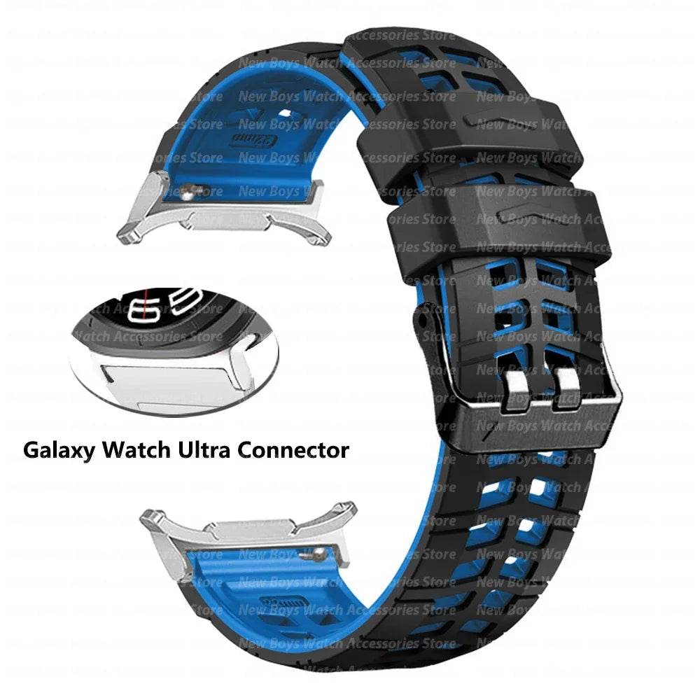 Silicone Sport Band for Samsung Galaxy Watch Ultra 47mm — No-Gap Quick Fit Curved Strap (2025 Ultra Model)