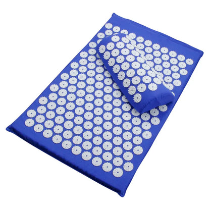 62*38cm Massage Mat Acupressure Cushion - Relieve Back and Body Pain with Spike Mat Acupuncture - Yoga Mat/Pillow Massager