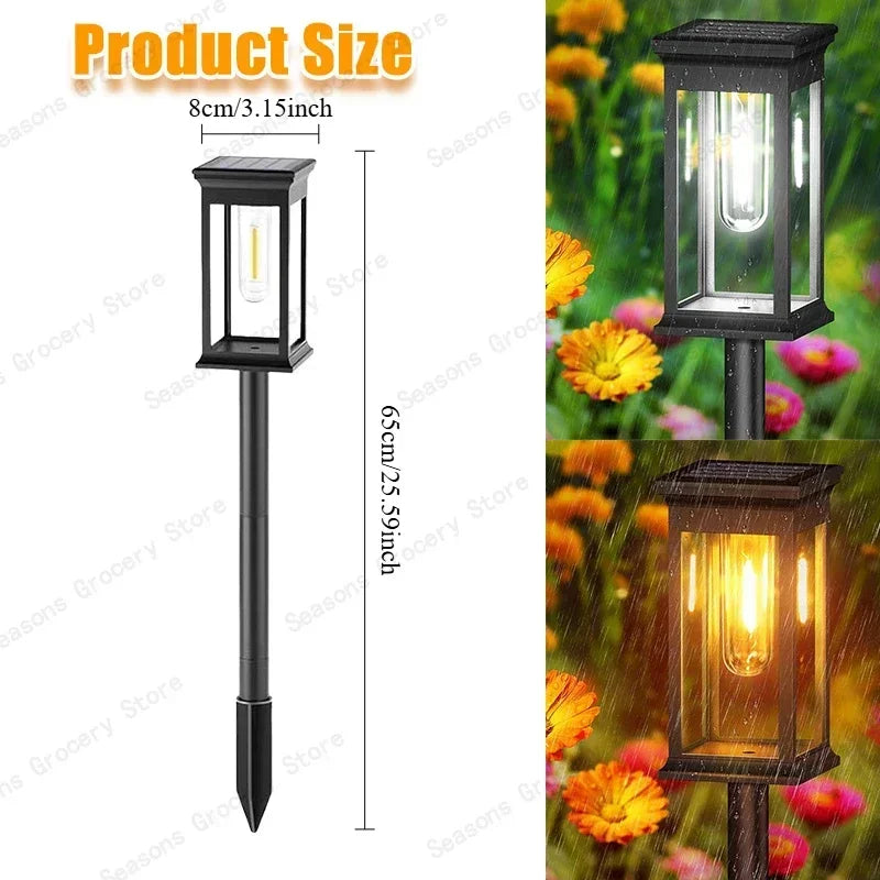 Waterproof LED Solar Garden Lights – Automatic Outdoor Pathway & Driveway Lighting with Dusk-to-Dawn Sensor