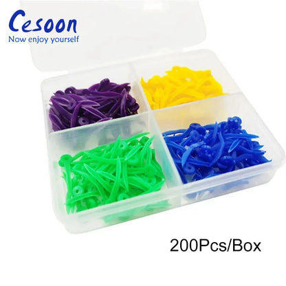 200pcs Disposable Dental Tooth Gap Wedges – 4 Sizes with Hole for Dentist & Oral Care
