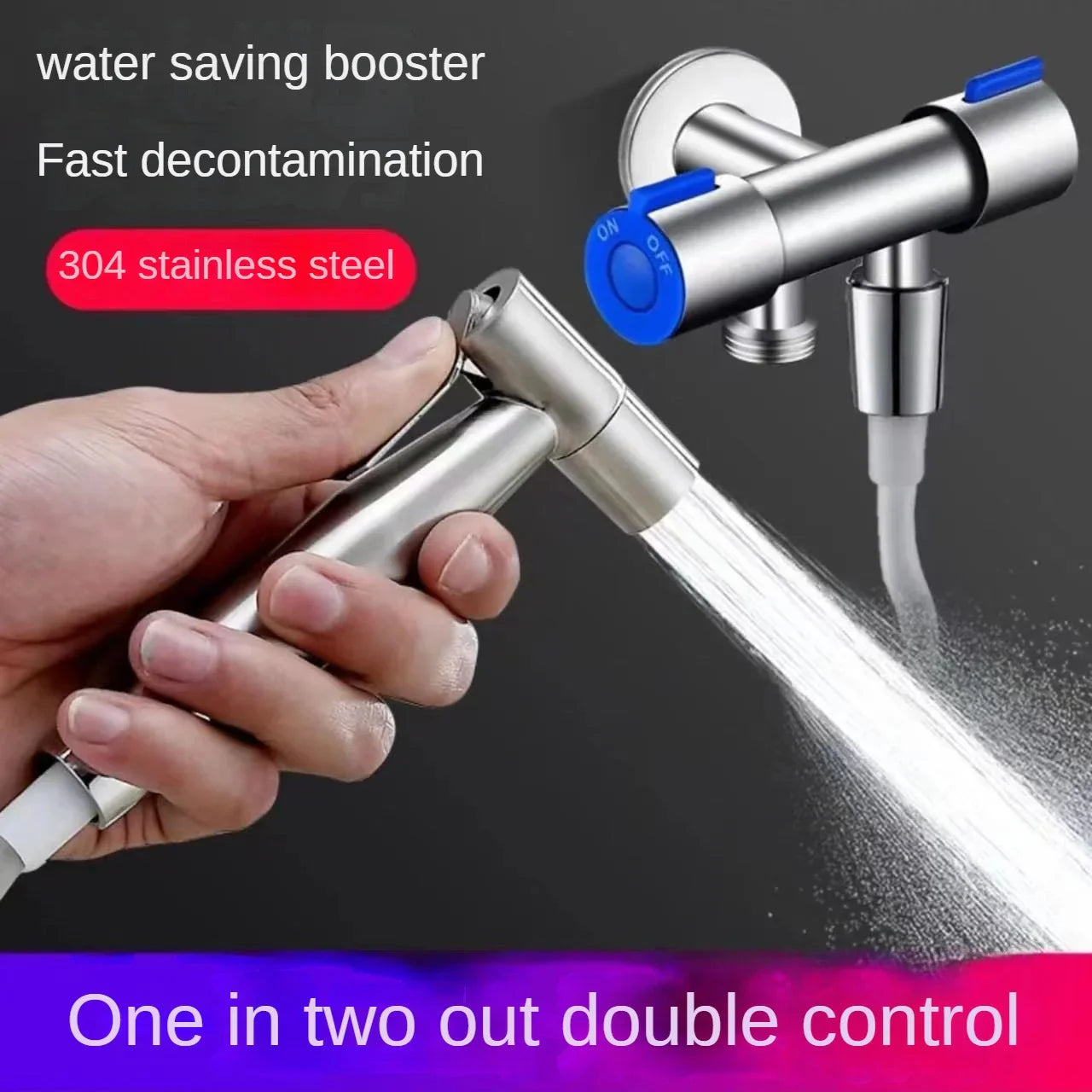 304 Stainless Steel Toilet Spray Gun Set – High Pressure Bathroom Douche & Women’s Washer Nozzle