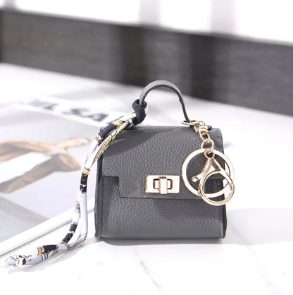 Luxury Mini Headphone Bag - Leather Pendant Case for AirPods, Galaxy Buds & Earbuds