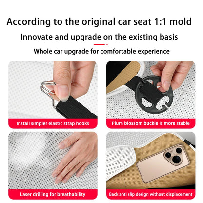 Tesla Model 3 Highland 2025–2026 Premium PU Leather Seat Cover – All-Season Full Set Car Seat Cushion Protector Interior Accessory