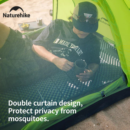 Naturehike 2024 New Camping Tent – Ultralight 2-Person Outdoor Tent, Large Space, Mosquito-Repellent, Quick Set for Beach & Hiking