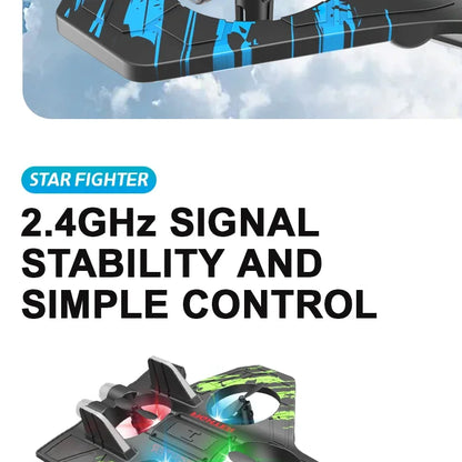 2.4G Remote Control Fighter Foam Glider – LED Stunt UAV Helicopter Aircraft Model