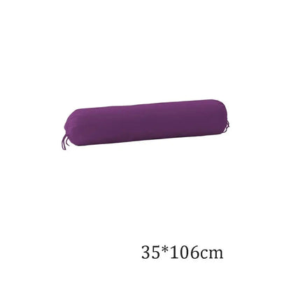 Solid Color Long Cylindrical Pillowcase – Removable & Washable Neck Bolster Cover for Bedroom
