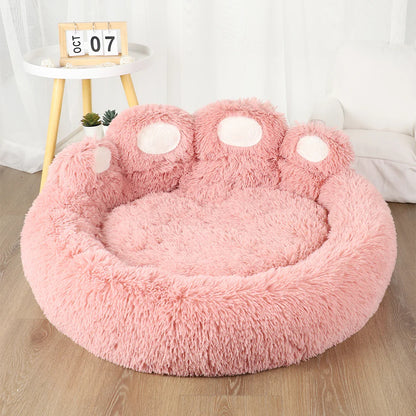 Fluffy Winter Dog Bed for Small & Large Dogs and Cats – Warm Plush Pet Sofa Bed with Cozy Blanket Basket