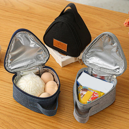 New Triangular Insulation Bag: Mini Aluminum Foil Student Rice Ball Bag - Cute Portable Lunch Box for Outdoor Lunches