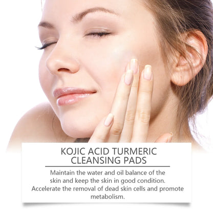 40-120pcs Turmeric and Kojic Acid Cleansing Pads - Exfoliating Facial Sponges for Deep Cleansing and Washing