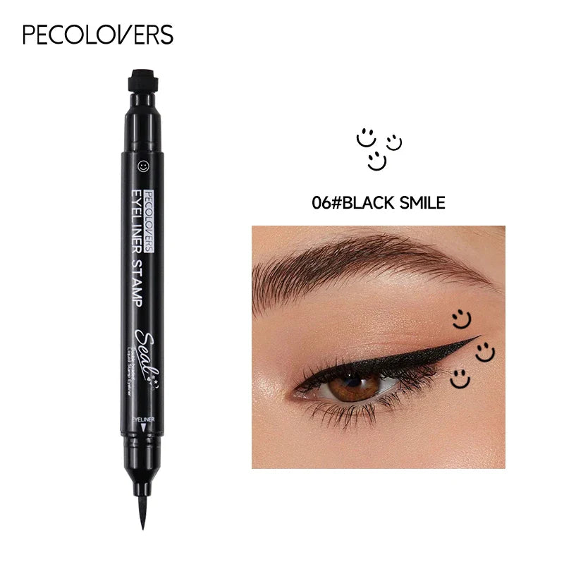 Star Liquid Eyeliner 2-in-1 — Black Moon Stamp Pencil, Waterproof Long-Lasting Easy-Apply Eye Makeup