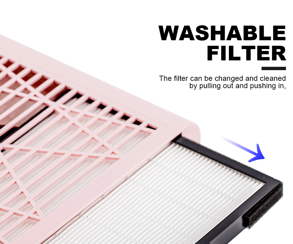 Nail Dust Collector – Powerful Manicure Vacuum Cleaner with Filter, Nail Extractor Fan for Nail Art Tools