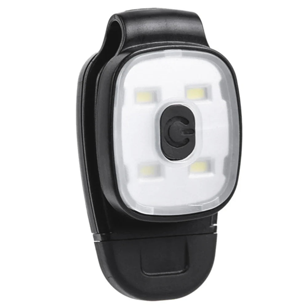 USB Rechargeable LED Clip Flashlight - 3 Mode Safety Running Light for Walking, Fishing & Outdoor Use