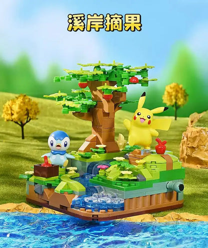 New Anime Pokémon DIY Building Block Toys – Pikachu, Sylveon, Togepi Cartoon Figures for Home Decoration