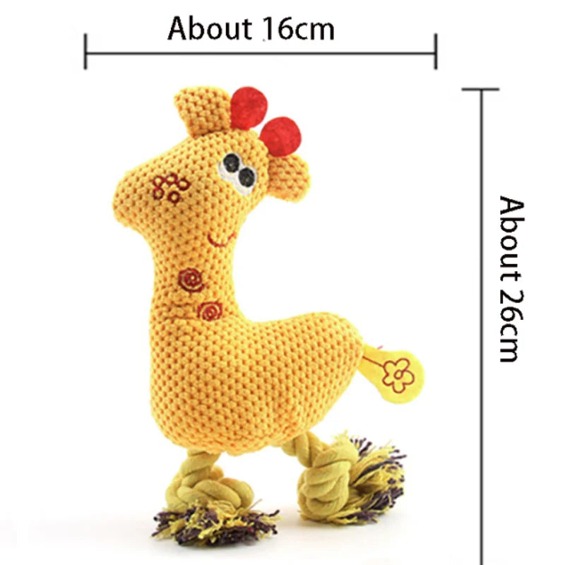 Squeaky Plush Bone Dog Toy - Puppy Teething, Chew & Molar Training Toy for Interactive Playtime