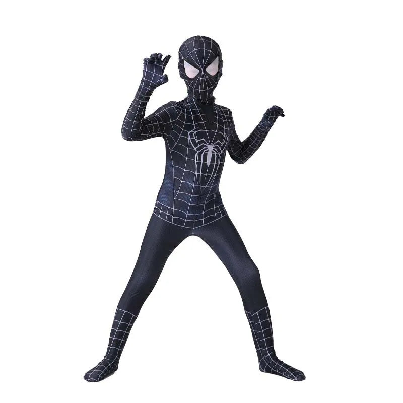 Kids Spiderman Costume – Miles Morales Superhero 3D Zentai Bodysuit Jumpsuit for Boys & Girls, Halloween Cosplay Outfit