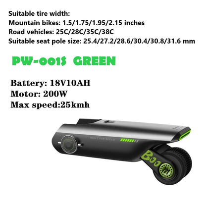 Electric Bike Conversion Kit — 31-Mile Range Pedal Assist with 12V 10AH Battery, 15.5MPH, Tool-Free Installation